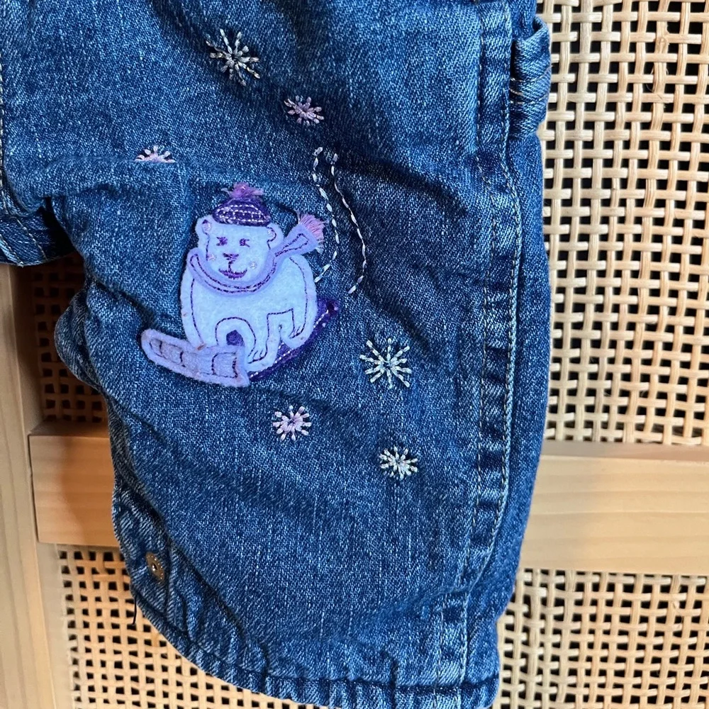 OshKosh Baby 0/3 Fleece Lined Vintage Overalls
